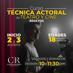 Curso de Técnica Actoral Teatro y Cine 18+ años