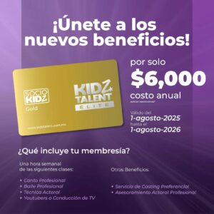 Membresía Kidz Talent Élite – Gold