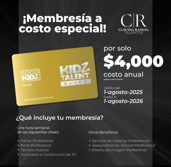 Membresía Especial Kidz Talent Élite